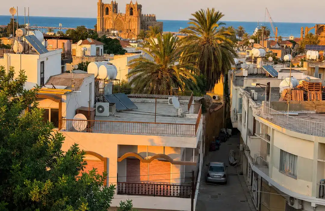 Blick über die historische Altstadt von Famagusta in Nordzypern